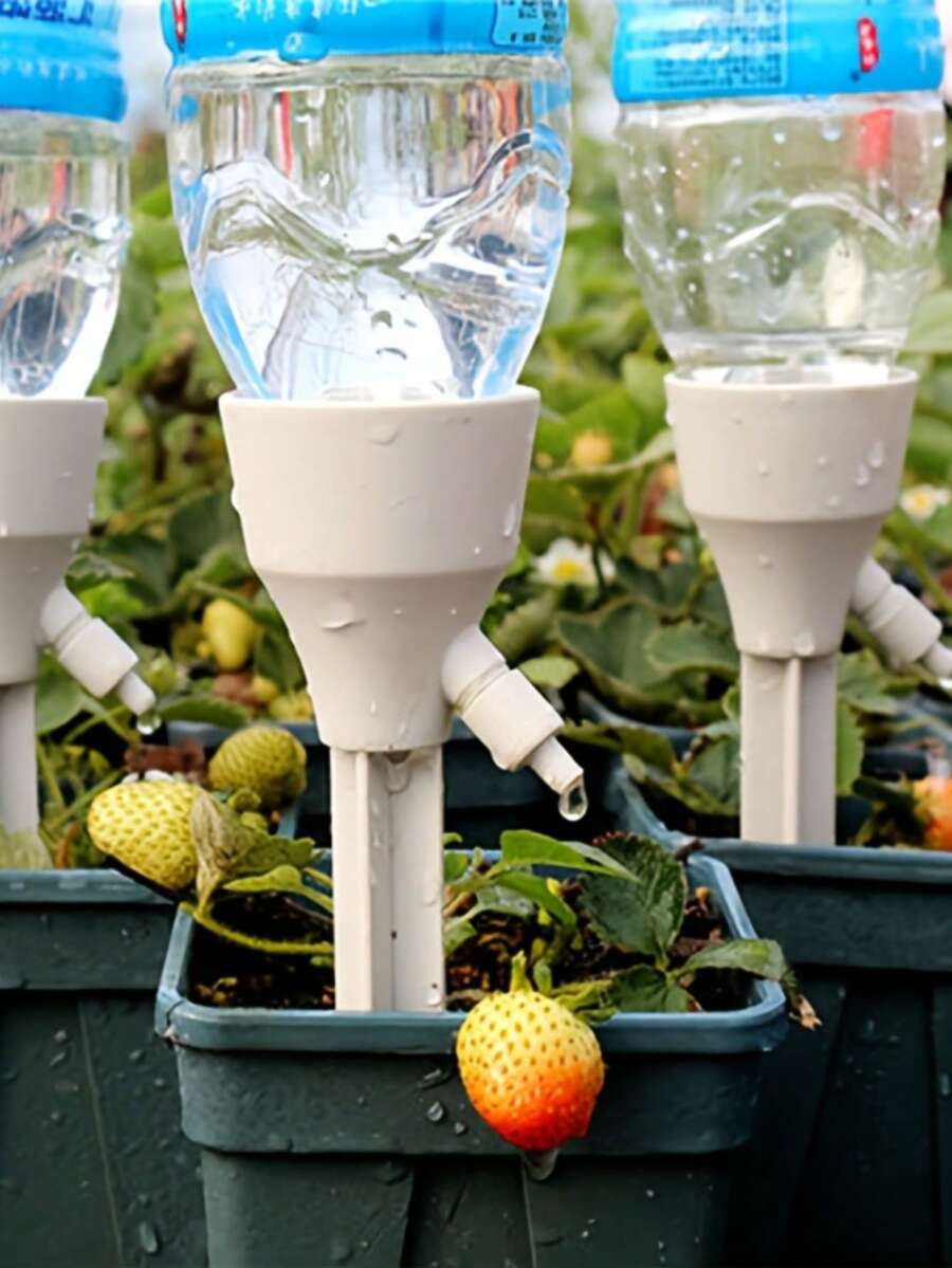 1/2/3PCS Adjustable Automatic Plant Watering Spikes,Automatic Drip Irrigation Kit, Timer Control Plant Watering Device, Self-Watering Drip Irrigation Stakes For Potted Plants, Slow Release Water Seepage Device For Indoor & Outdoor - 3PCS - View 1