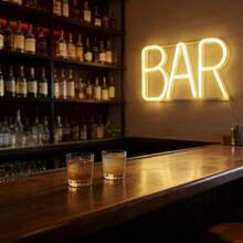1pc Bar Neon Light Wall Decor LED Night Light, Battery/USB Powered Romantic Fairy Lamp For Party, Birthday, Gaming Room, Home Bedroom Living Room Decoration - BAR Neon Sign - View 7