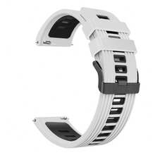 22mm 雙色手錶錶帶，相容於 Watch GT5/GT4/GT3/GT2 Pro 46mm/智慧手錶，適用於 GT 5/4/3/2 Pro 46mm，相容於 GTR 4/GTR 3/3 Pro/Gtr 2/GTR 2E 運動矽膠錶帶，男士手鍊配件 - 22mm - 查看 22