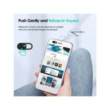 Shockproof Solid Color Lens Protector Ultra Thin Web Camera Cover Slides PVC Camera Privacy Stickers, Fit For Universal Devices, Easy To Attach, Fashionable & Discreet Design Mother's Day Gift - Multicolor - View 4