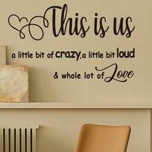 Brodark Hình dán tường có thể tháo rời mới với khẩu hiệu tiếng Anh "This Is Us" dành cho phòng khách và phòng ngủ. - 1PC - Xem 4