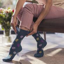 Gentle Grip Gentle Grip - 6 Pairs Ladies Non Elastic Soft Top Diabetic Socks Non Binding Soft Patterned Socks - Vegetables - View 3