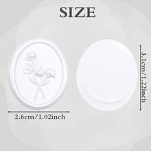 3D 花卉蠟封貼紙 25入 優雅珍珠白自黏封印貼，適用於婚禮邀請函、信封、禮物包裝、聖誕卡片與手工藝品 - 珠光白 - 查看 8