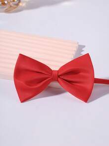 1pc Adjustable Solid Color Bow Tie For Kids, Unisex Solid Bow Tie For Boys & Girls, Suitable For Performances, Weddings, Parties, School Uniforms - Multicolor - View 19