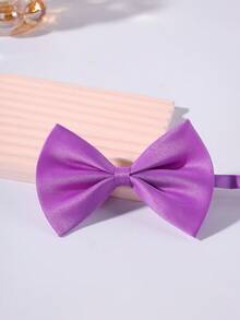 1pc Adjustable Solid Color Bow Tie For Kids, Unisex Solid Bow Tie For Boys & Girls, Suitable For Performances, Weddings, Parties, School Uniforms - Multicolor - View 12