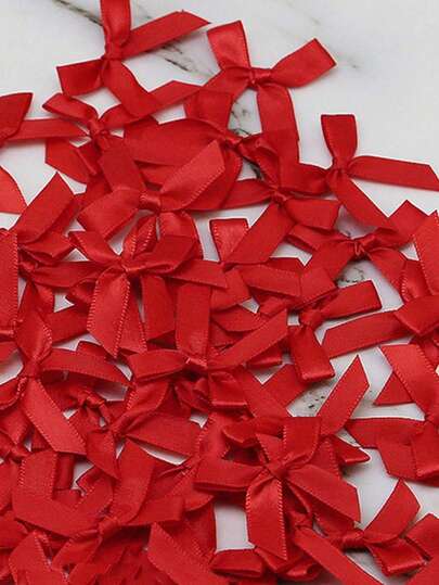 （10/30/50个/包）4厘米丝带蝴蝶结，多种颜色可选，可用于礼物装饰和制作发夹头饰，返校季可爱单品