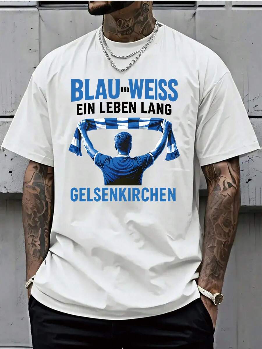 Camisetas gráficas para hombre, muy vendidas, para los fans de Gelsenkirchen. - Blanco - Ver 1