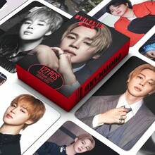 JIMIN V J-HOPE RM JIN 徽章别针 - 可爱铁皮别针，可别在背包/衣服上，情人节礼物，收藏卡，支持流行音乐组合的小礼物，新款收藏卡，卡片展示收藏，流行音乐周边，盒装装饰卡 - 彩色 - 查看 30