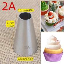 #6B Piping Nozzle, Cake Decorating Tool, Cream Flower Piping Nozzle, Cupcake Piping Nozzle, Baking Accessories, Birthday - Silver - View 13