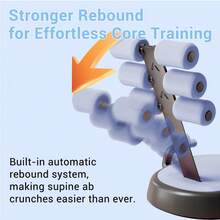 Agilithor Abdominal Bar | Auto Rebound, Lumbar Pad, Full-Body Home Trainer - Blue - View 9