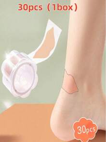 30 piezas Pegatinas de silicona antiarrugas para talón para mujeres - Almohadillas invisibles para el cuidado de los pies para tacones altos y zapatos, protectores de dedos reutilizables e impermeables (transparente y beige) - Ver 8
