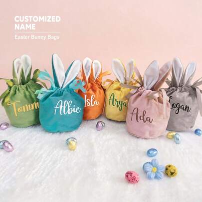 Customized Easter Bunny Bags, Easter Baskets, Candy Bags, Easter Gifts, Easter Totes, Gifts For Boys And Girls, Easter, Bunny Bags, Easter Totes ,Travel Organizer ,Spring Fashion 2026