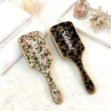 Custom Marble Texture Hair Comb - A Beautifully Square Hair Comb Engraved With A Personalized Name And Adorned With Golden Decorations, Making It An Excellent Gift For Her, Mom, Bridesmaids, Or Anyone Who Enjoys Self-Care. - Multicolor - View 10