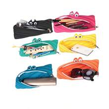 Hộp bút có khóa kéo độc đáo, sáng tạo, ngộ nghĩnh, túi đựng bút hình thú dễ thương, túi đựng văn phòng phẩm cho học sinh, túi đựng bút hình quái vật nhỏ, món quà thích hợp cho bé trai và bé gái. - A - Xem 7