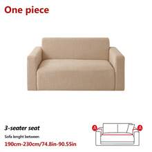 1件装弹力宠物友好型沙发套，四季通用宽松沙发套，防滑客厅沙发保护套，完全防尘，适用于双人、四人和三人沙发 - 彩色 - 查看 36