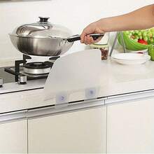 1/2pcs Kitchen Sink And Stove Splash Guard, Plastic Splash Board, Kitchen Supplies, Kitchen Accessories, Silicone Splash Mat - Multicolor - View 4