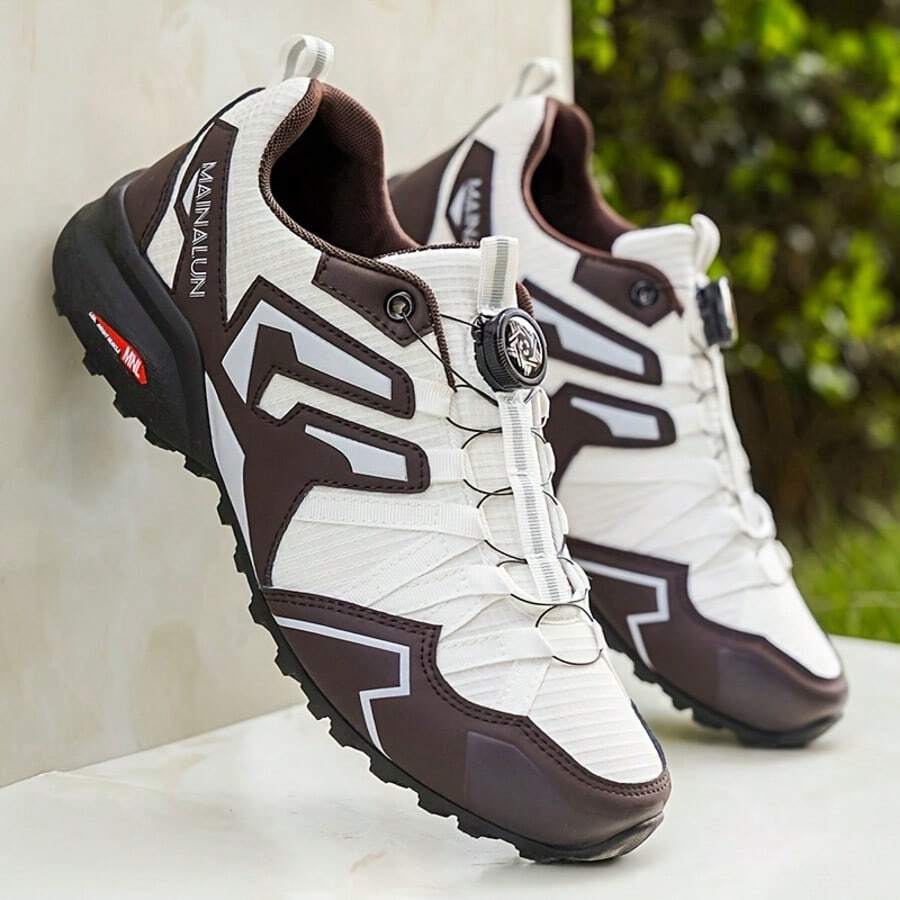 Men's Sports Training Shoes With Striped Design, Featuring Excellent Traction. Suitable For All Seasons, Especially For Hiking And Running Activities