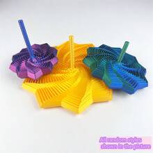 This 3D Printed Star-Shaped Features A Sensory Design And Decorative Octagonal Handle To Help Relieve Stress. With A Novel Design, Unique Shape, And Fine Craftsmanship, It Makes A Great New Year's Gift For Adults. - Multicolor - View 2