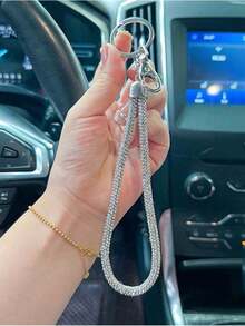 Fashionable Rhinestone Phone Strap With Keychain For Women Bling Key Bag Hanging Decor With Wrist Strap Gift Souvenir Car Accessories Bag Charm School Cute Goth Y2k - 手鍊鑰匙扣 - 查看 13