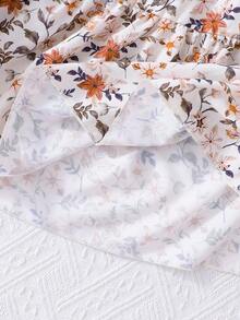 Falda casual de niña con estampado de mariposa, verano - Albaricoque - Ver 5