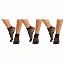 Set Of 3 DeMillus Dantelle Ankle Socks, 15 Denier – Invisible And Comfortable - Black - View 2