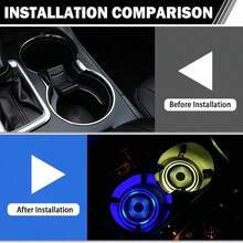 JELLOO 2入 7色變色 LED 車用杯架燈，180mAh USB 充電式防水發光杯墊，汽車內飾配件 - 通用款-發光 - 查看 4