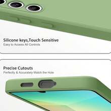Carcasă de telefon din silicon lichid compatibilă cu Samsung Galaxy A57 A37 A56 A36 S25 FE A17 A07 A55 S26 pentru Galaxy S26 Ultra S25 Ultra pentru iPhone 13 15 16 Pro Max 11 17e - Verde Matcha - Vizualizare 5