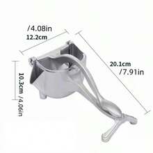 1pc Stainless Steel & Plastic Manual Lemon Juicer, Easy Squeeze Design, Suitable For Extracting Lemon & Orange Juice, Kitchen Tool - Silver - View 12