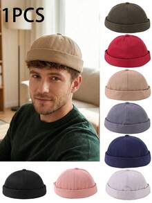 1 Unisex Beanie Mütze Vintage 90er Stil - Einfaches Design, bequemer Stretch für tägliche Streetwear, Freizeitaktivitäten, Reiseabenteuer, Retro-Looks - A - Übersicht 1