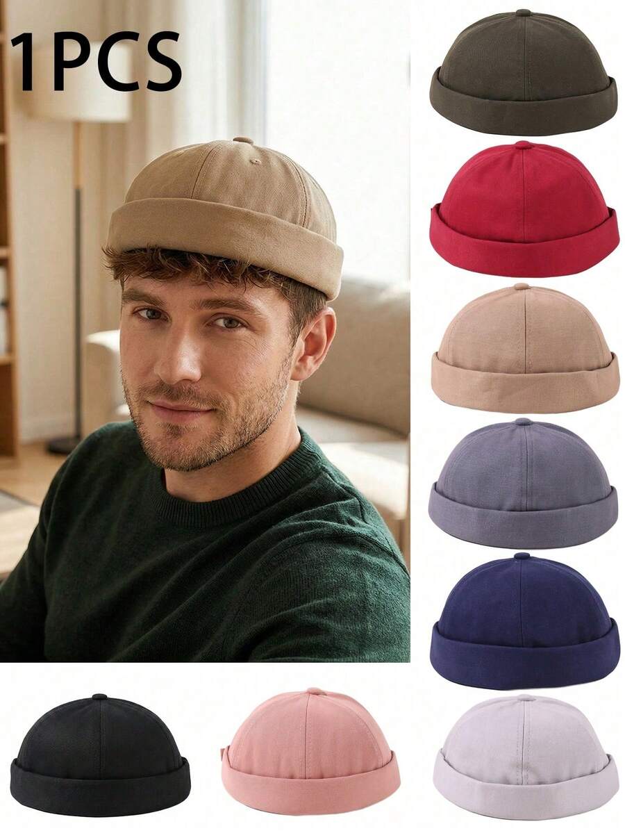 1 Unisex Beanie Mütze Vintage 90er Stil - Einfaches Design, bequemer Stretch für tägliche Streetwear, Freizeitaktivitäten, Reiseabenteuer, Retro-Looks - A - Übersicht 1