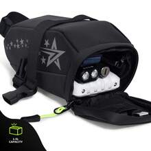 26 Styles Bicycle Saddle Bag, 1.5L Reflective Bicycle Saddle Bag Seat Bag, Tie-Down Bicycle Wedge Bike Seat Pack Bag, Black - Black - View 5