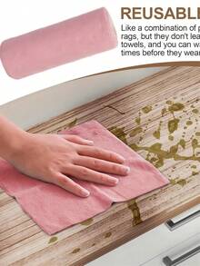 Reusable Super Absorbent Easy Care Large Capacity Soft Microfiber Dishcloth, Suitable For Home Kitchen Restaurant Car Cleaning, Multi-Purpose Wipe Cloth, Spring Cleaning Daily Cleaning, Unisex - A - View 9