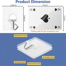 Wiederverwendbare transparente Wandhaken, nahtloses Design mit wasserabweisender und ölbeständiger Funktion. Geeignet für Küche und Badezimmer, zum Aufhängen von Schlüsseln, Platzierung im Badezimmer oder Duschbereich, auch für den Außenbereich oder an Küchentüren verwendbar. Praktische Werkzeuge zur Verbesserung der Wohnumgebung. - Zufälliger Stil - Übersicht 7