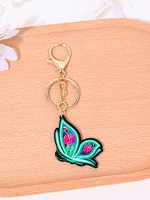 1pc/2pcs Fashion Cartoon Butterfly & Flower Keychain, Bag/Car Key Chain, Creative Gift - Multicolor - View 5