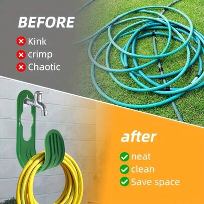 1/3pcs Essential Garden Hose Hanging Hooks, Home Storage Auxiliary Hooks, Wall-Mounted Tidy Rack, Heavy Duty Design, Space-Saving, Easy Installation Set, Suitable For Most Standard Hoses, Practical Hooks