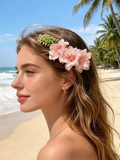 1pc-Spring And Summer-Inspired Updo Hairpins, Travel Hair Accessories, New Chinese-Style Side Hairpins, Soft Forest-Inspired Aesthetics, Sweet Side Updo Hair Accessories, Bohemian Style
