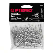 Remaches Acabado Natural - 1/8"-  Bolsa con 50 pzs de aluminio - A - Ver 9