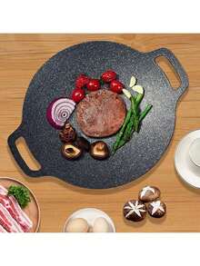 30cm Universal Korean Style Non-Stick Round Grill Pan, Korean BBQ Plate, Home & Outdoor Grill Tray - Round - View 7