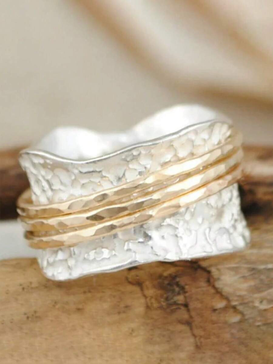1pc Fashionable Women's Ring, Suitable As Valentine's Day Gift, Wedding Anniversary Party Accessory - 4# - View 1
