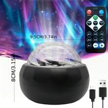 1 pieza Lámpara de olas de luces del norte con ajuste de multicolor, viene con control remoto para dormitorio, pasillo, sala de estar y talla grande - Multicolor - Ver 9