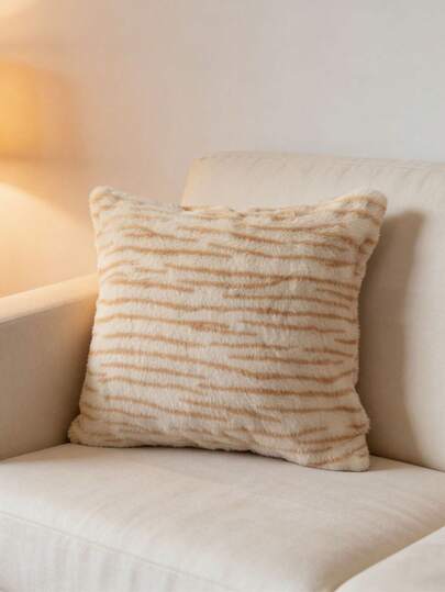 1/2 chiếc vỏ gối nhung in hình hổ cổ điển, dùng cho phòng khách/phòng ngủ, không bao gồm ruột gối.