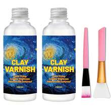 1/2/3 lọ 50ml/100ml Sáp bóng acrylic tự khô, chất bịt kín đất sét tự khô dùng cho gốm sứ, tranh sơn dầu, bảo dưỡng gỗ. - màu xanh da trời - Xem 17