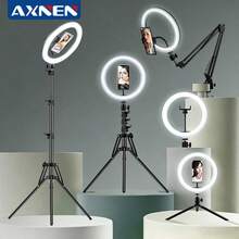 AXNEN 10-Inch Selfie Ring Light With Tripod, LED Ring Light For Photography, Video Recording, Live Streaming - Multicolor - View 2