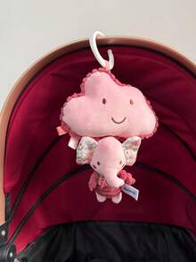 1个婴儿推车挂件毛绒摇铃娃娃，带音乐盒，新生儿推车活动挂件，内含沙沙纸和BB弹装置，适合作为礼物 - 彩色 - 查看 17