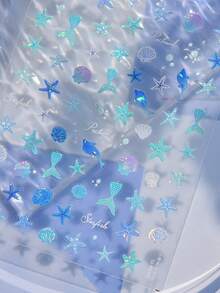 1pc Small Starfish Nail Stickers 5D Shell Light Nail Art Stickers Summer Ocean Self Adhesive Nails 3D Decorations Stickers For DIY Manicure Decals - Multicolor - View 6