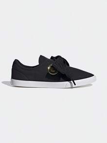 Adidas 女士时尚运动休闲鞋 FV0741，尺码偏小，建议选购大一码。 - 黑/金 - 查看 1