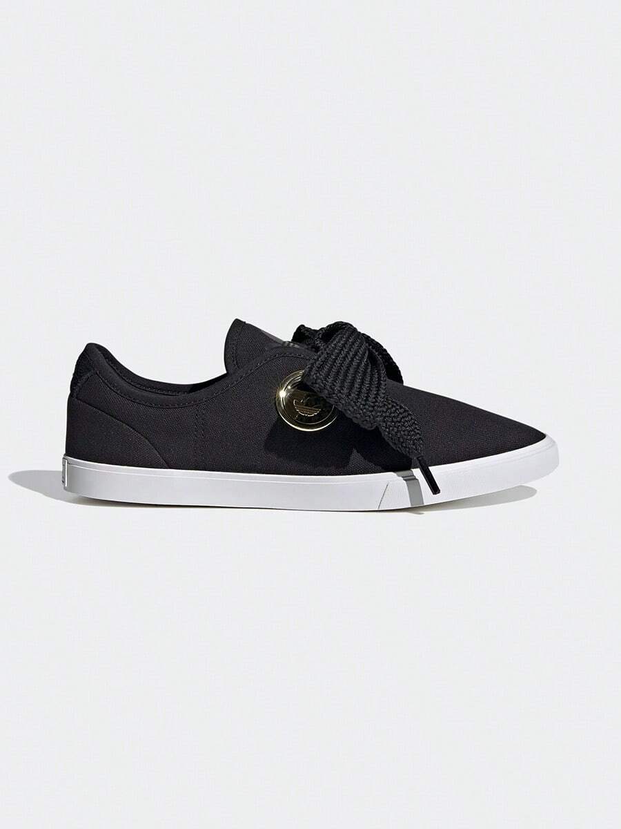 Adidas 女士时尚运动休闲鞋 FV0741,尺码偏小,建议选购大一码。 - 黑/金 - 查看 1