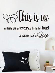 Brodark Hình dán tường có thể tháo rời mới với khẩu hiệu tiếng Anh "This Is Us" dành cho phòng khách và phòng ngủ. - 1PC - Xem 1