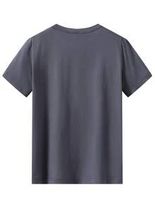 A Casual And Fashionable Short-Sleeved Boys' T-Shirt With A Mickey Mouse Pattern In The Style Of A Disney Vacation. Suitable For Daily Wear. - 深灰色 - 查看 2