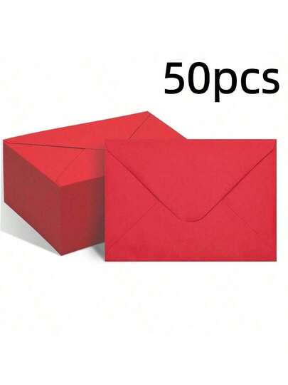 50/36/12 piezas Sobres rojos autoadhesivos, Sobres rojos de Año Nuevo, con solapa en V, 3.9*5.9 pulgadas, Sobres para tarjetas de felicitación rojas, Invitaciones autoadhesivas, Adecuado para bodas, compromisos, Acción de Gracias, Navidad, Día de la Madre, Papel, Navidad, Halloween, Regalos, Fiestas de cumpleaños, Sobres rojos de Año Nuevo